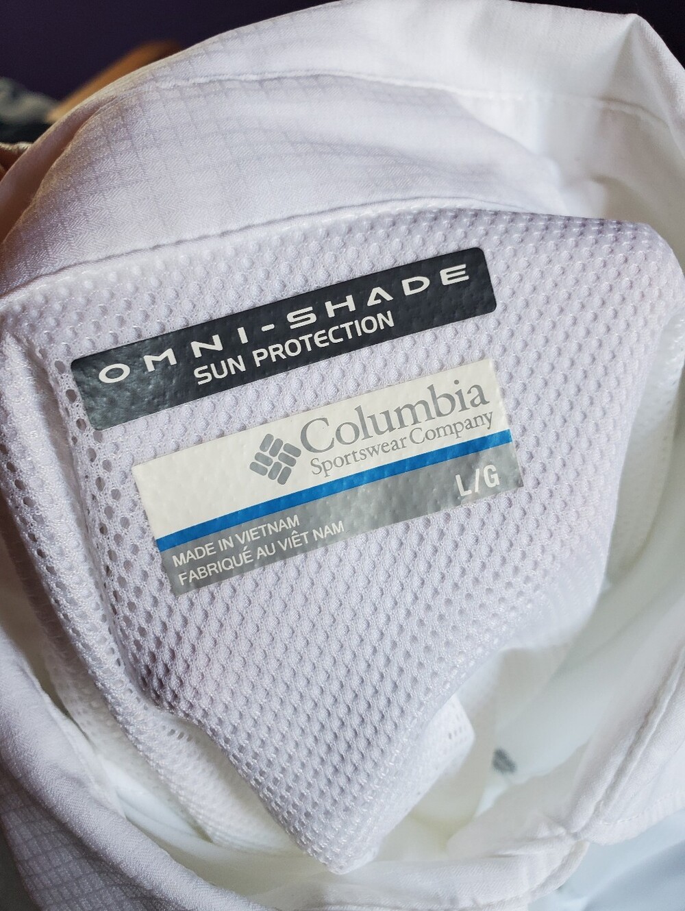 Columbia PFG Omni-shade Sun Protection White Shirt With Pockets Hiking Camping - Picture 9 of 14
